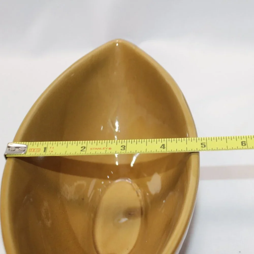 Vintage Harvest Gold Color Pottery Vase Plant Container